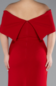 Long Red Plus Size Evening Gown ABU3945