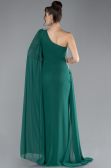 Long Emerald Green Chiffon Formal Plus Size Dress ABU4407