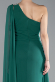 Long Emerald Green Chiffon Formal Plus Size Dress ABU4407