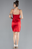 Mini Red Satin Cocktail Dress ABK2174