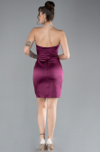 Mini Plum Satin Cocktail Dress ABK2175