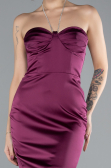 Mini Plum Satin Cocktail Dress ABK2175