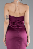 Mini Plum Satin Cocktail Dress ABK2175