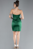 Mini Emerald Green Satin Cocktail Dress ABK2175