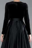 Long Black Velvet Evening Dress ABU1523