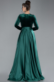 Emerald Green Long Velvet Evening Dress ABU1523