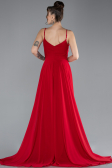 Long Red Chiffon Prom Gown ABU4412
