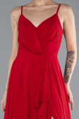 Long Red Chiffon Prom Gown ABU4412