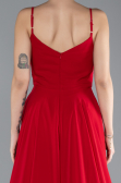Long Red Chiffon Prom Gown ABU4412