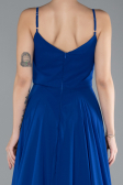 Long Sax Blue Chiffon Prom Gown ABU4412