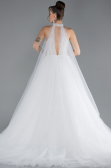 Long White Plus Size Wedding Dress ABU4488