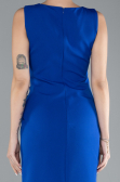 Sax Blue Sleeveless Slit Midi Party Dress ABK2169