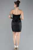 Black Mini Satin Cocktail Dress ABK2175