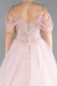 Long Powder Color Plus Size Haute Couture Dress ABU3688