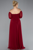 Burgundy Long Chiffon Oversized Evening Dress ABU2597