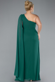 Long Emerald Green Chiffon Formal Plus Size Dress ABU4407