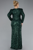 Emerald Green Long Scaly Plus Size Engagement Dress ABU4373