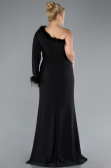 Long Black Plus Size Evening Dress ABU3518