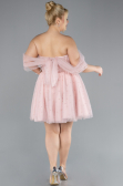 Powder Color Mini Plus Size Wedding Dress ABK2110