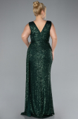 Green Long Scaly Plus Size Evening Dress ABU3194