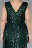Green Long Scaly Plus Size Evening Dress ABU3194