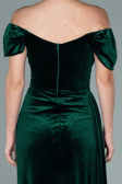 Long Emerald Green Velvet Evening Dress ABU1990
