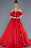 Long Red Designer Evening Dress ABU4546
