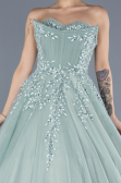 Mint Strapless Dantelle Plus Size Haute Couture Dress ABU4453
