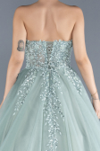 Long Mint Plus Size Haute Couture Dress ABU4465