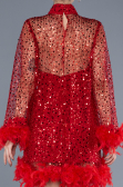 Short Red Scaly Cocktail Dress ABK2202