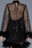 Short Black Scaly Cocktail Dress ABK2202