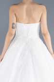 Long White Plus Size Wedding Dress ABU4559