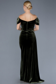 Olive Drab Long Velvet Evening Dress ABU1990