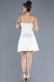 White Short Satin Cocktail Dress ABK2225