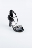 Black Laser Cut Evening Shoe MJ5154