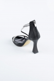 Black Laser Cut Evening Shoe MJ5154