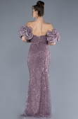 Long Lavender Beaded Evening Dress ABU4616