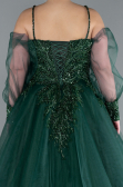 Long Emerald Green Plus Size Engagement Dress ABU3822