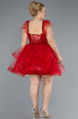 Red Short Plus Size Engagement Dress ABK2087