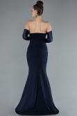 Long Navy Blue Mermaid Evening Gown ABU4637