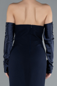 Long Navy Blue Mermaid Evening Gown ABU4637
