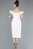 Midi White Cocktail Dress ABK2248
