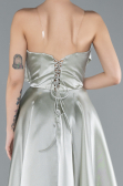 Mint Strapless Slit Long Satin Prom Dress ABU4680