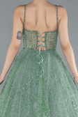 Mint Strappy Glitter Long Ball Gown ABU3839