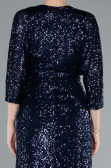 Navy Blue Short Scaly Invitation Dress ABK1912