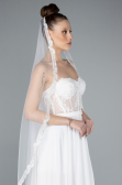 White Dantelle Wedding Veil ABK03