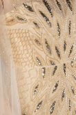 Gold Beaded Cape Long Haute Couture Dress ABU4707