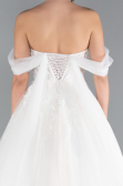 Long White Wedding Dress ABG031