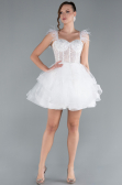 White Short Engagement Dress ABK2079