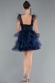 Navy Blue Short Engagement Dress ABK2079